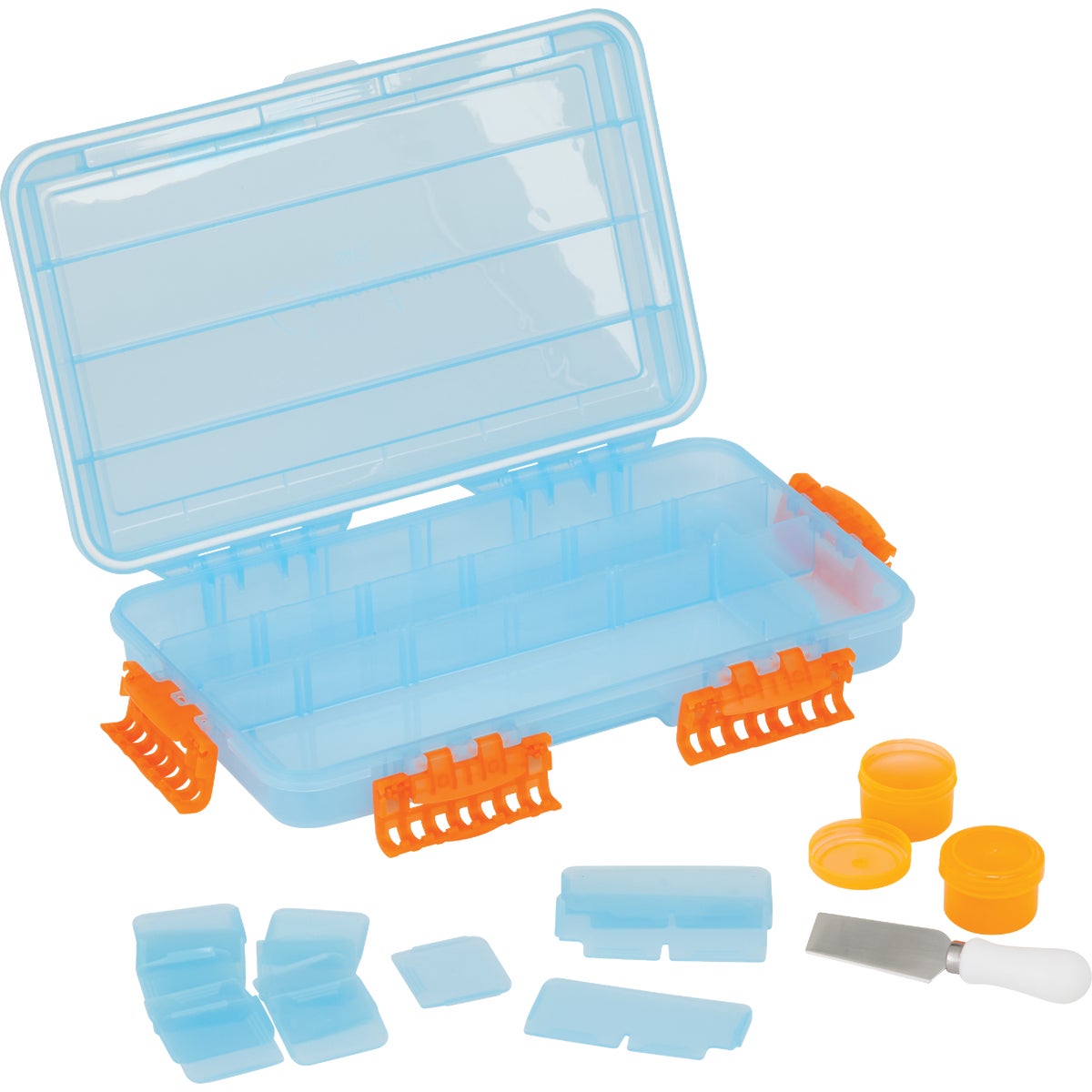 SubSafe Charcuterie Safe Light Blue & Neon Orange Food Storage Set Image 4