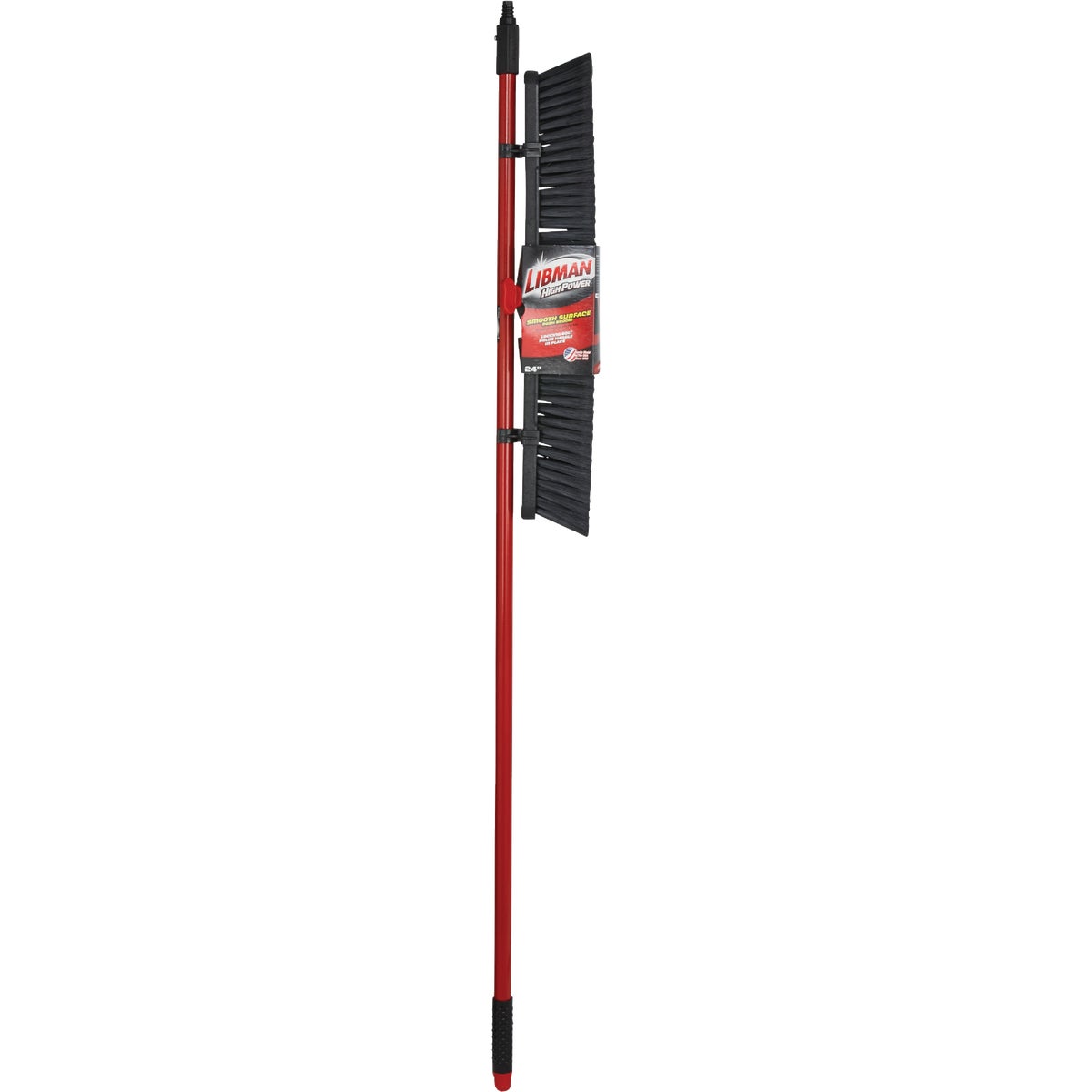 Libman 24 In. W. x 64 In. L. Steel Handle Smooth Surface Push Broom Image 2