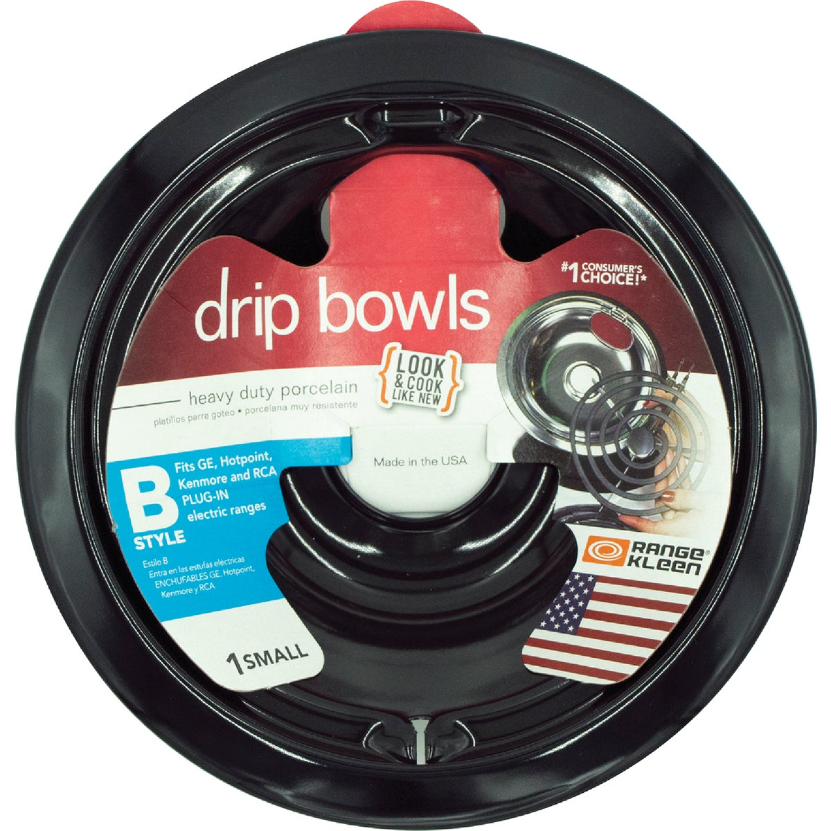 Range Kleen Electric 6" Style B Round Black Drip Pan Image 2