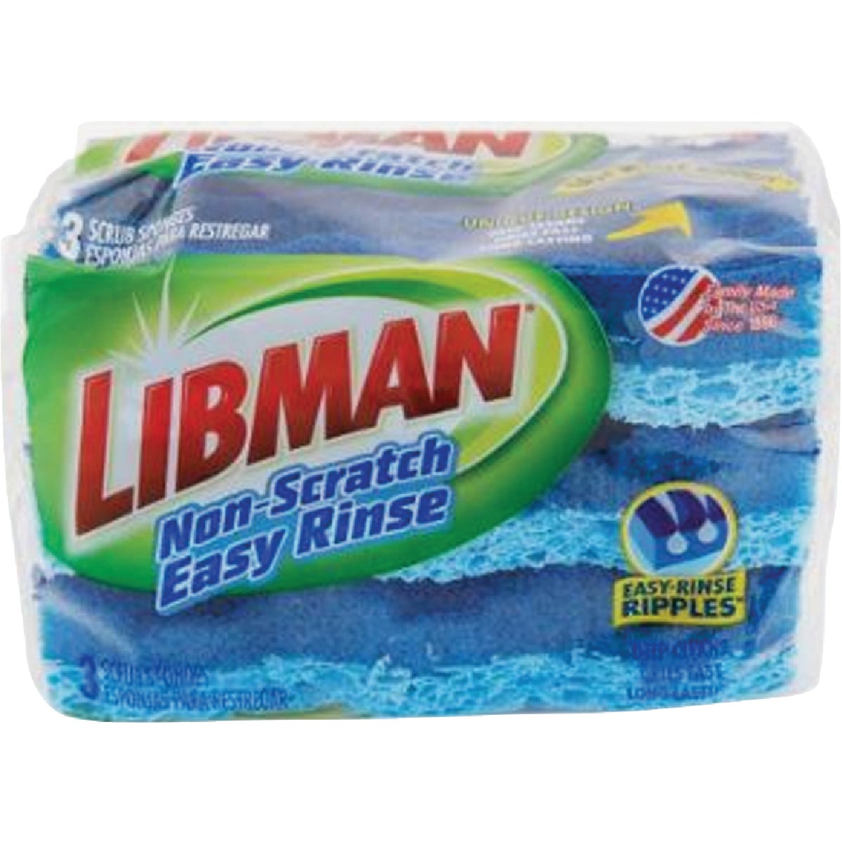 Libman 4.5 In. x 3 In. Non-Scratch Easy Rinse Sponge (3-Count) Image 2