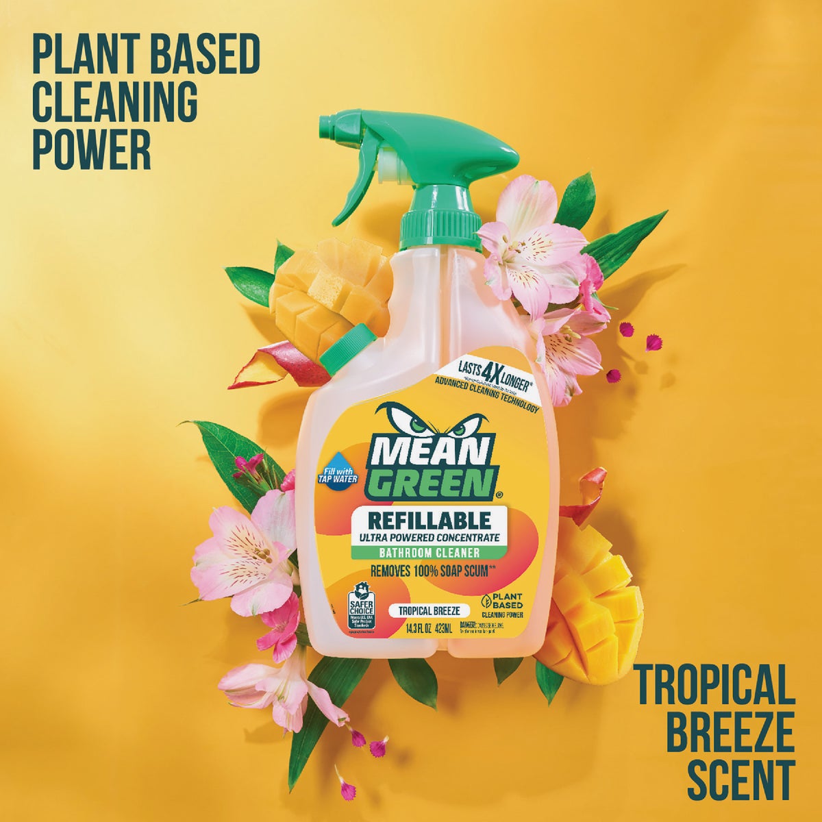 Mean Green 28 Oz. Tropical Breeze Refillable Bathroom Cleaner Image 4