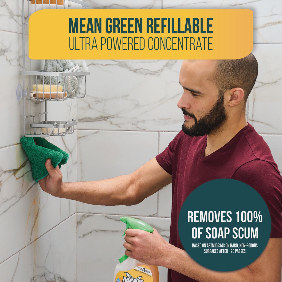 Mean Green 28 Oz. Tropical Breeze Refillable Bathroom Cleaner Image 3