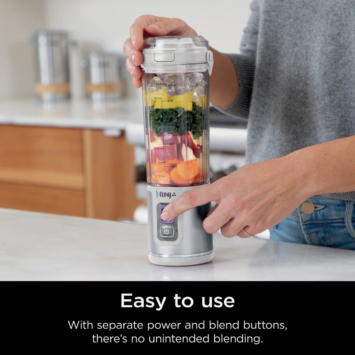 Ninja Blast 16 Oz. White Portable Blender Image 6