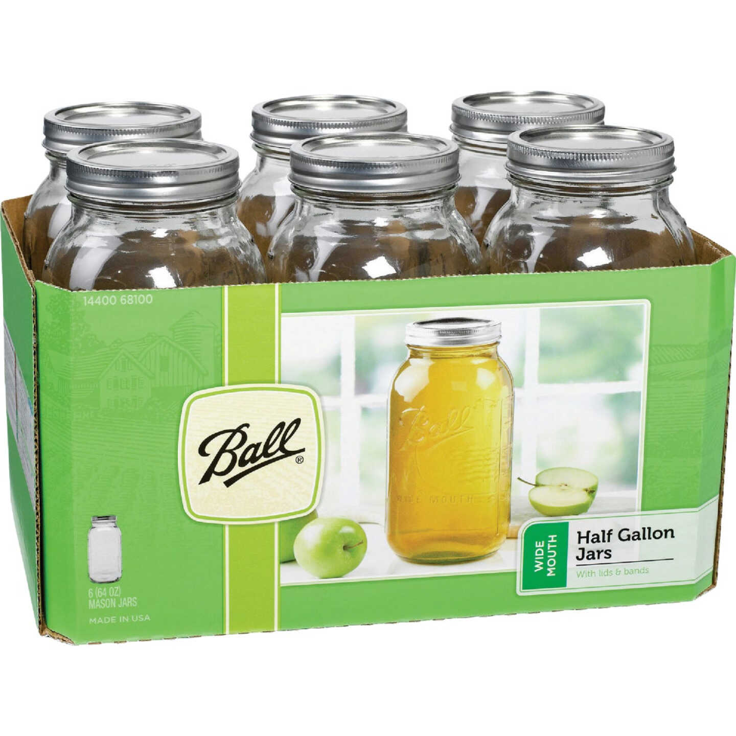 Ball 1/2 Gal. Wide Mouth Mason Jar (6-Count) Image 1