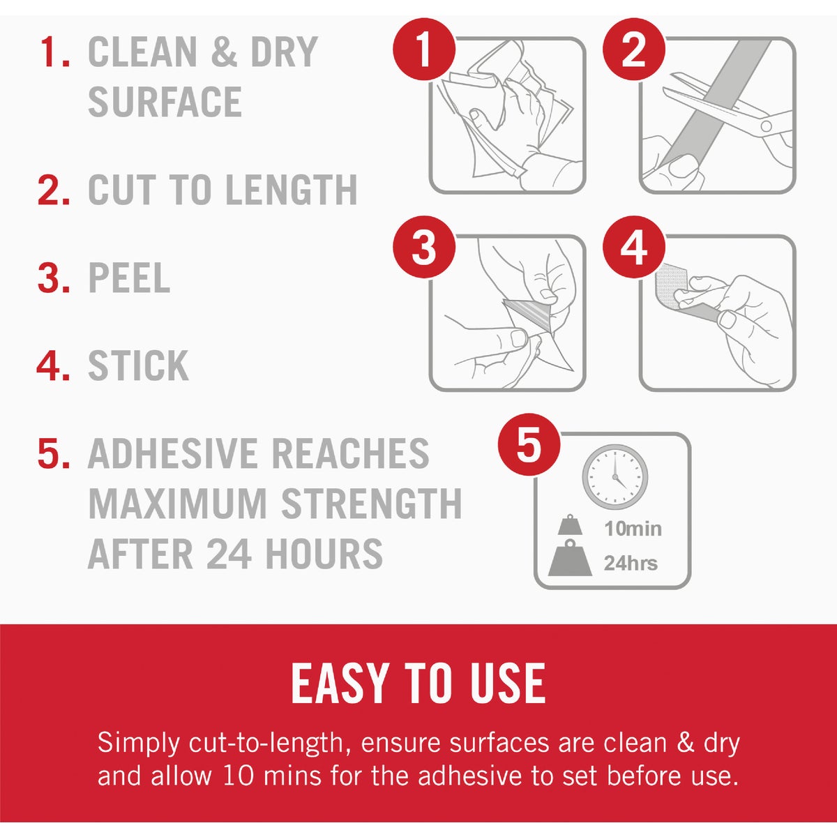 VELCRO Brand 3/4 In. x 15 Ft. White Sticky Back Reclosable Hook & Loop Roll Image 2