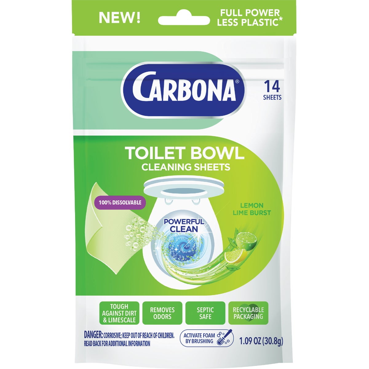 Carbona Lemon Lime Scented Toilet Bowl Cleaning Sheet (14-Pk.)