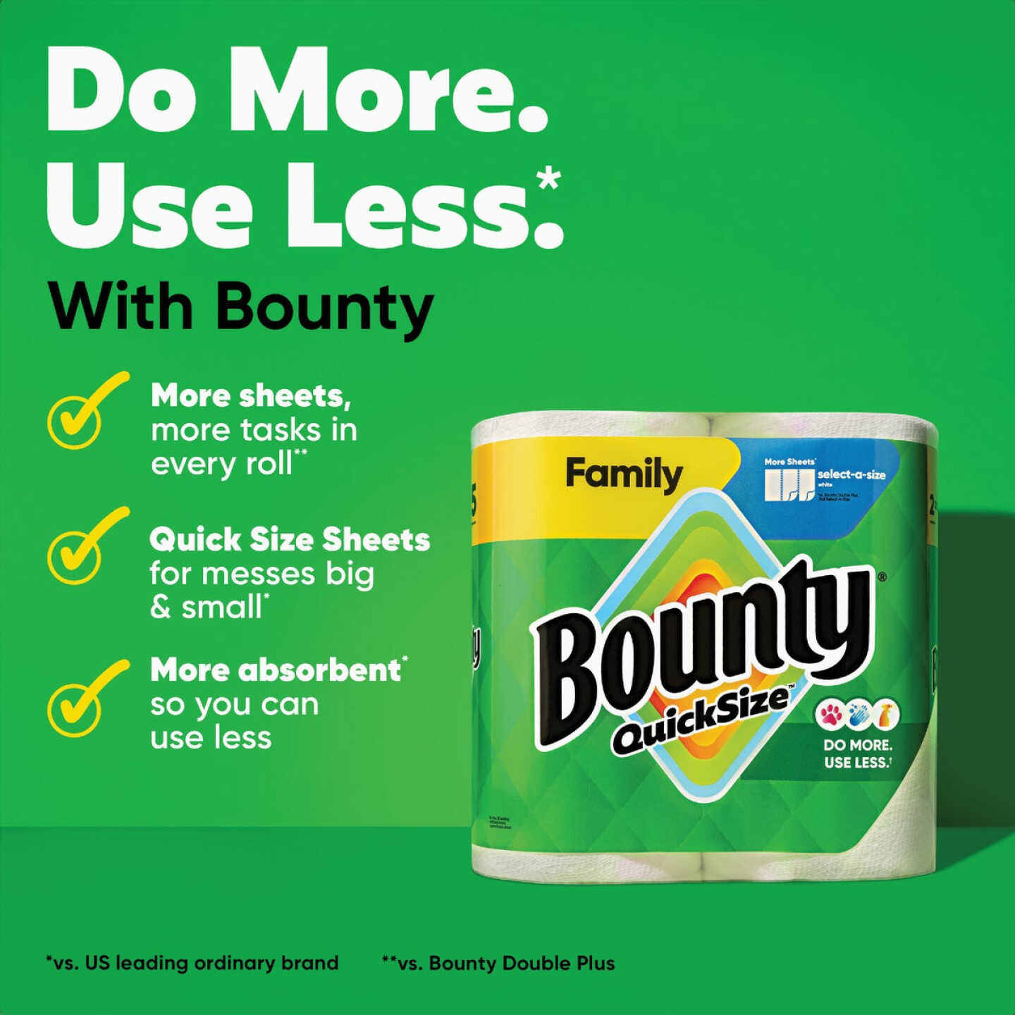 Bounty Select-A-Size Paper Towels, 2 Double Rolls Image 4