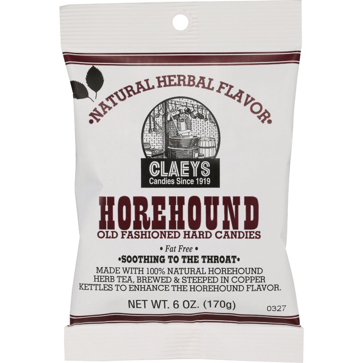 Claeys 6 Oz. Old Fashion Natural Horehound Herbal Hard Candy