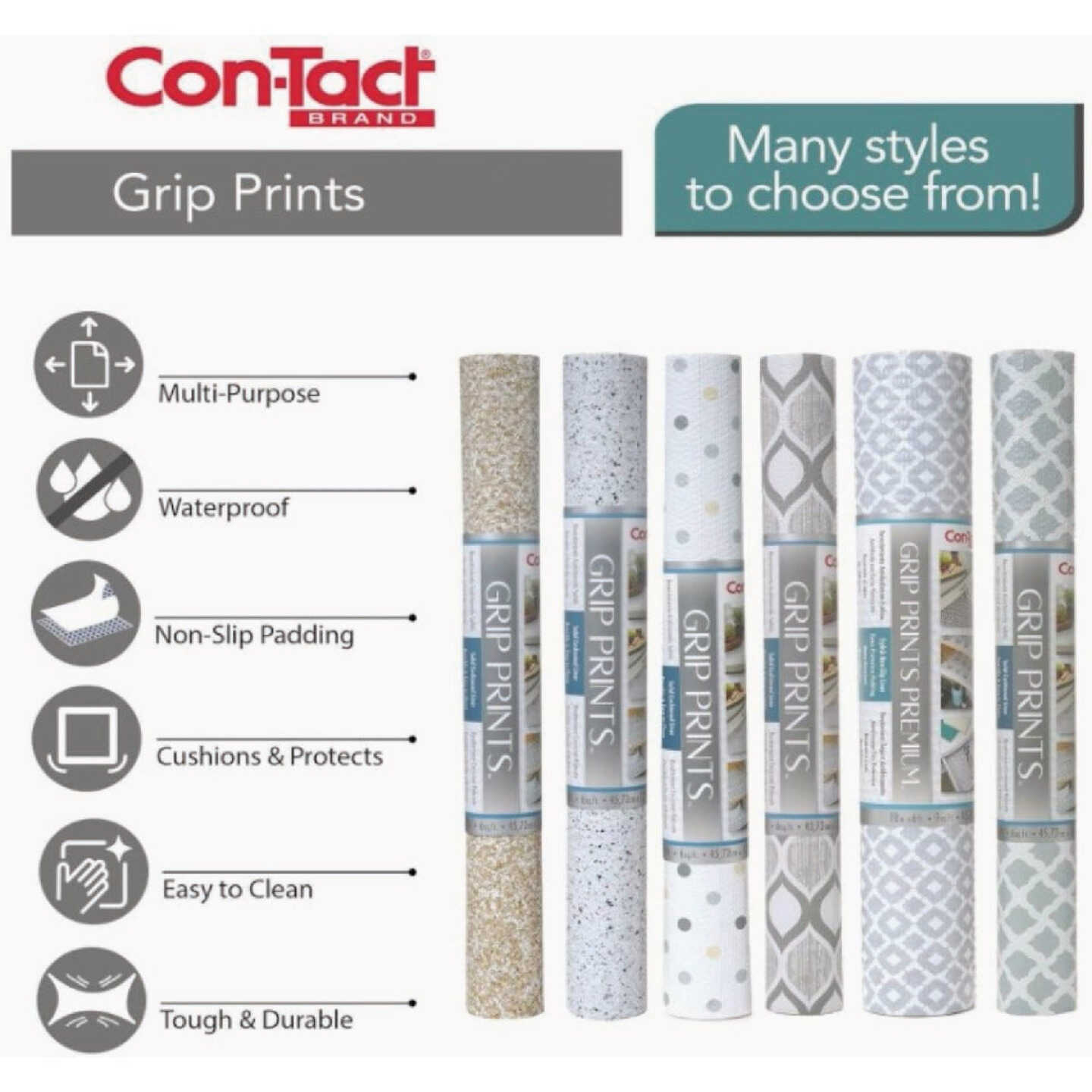 Con-Tact 18 In. x 8 Ft. White Grip Non-Adhesive Shelf Liner Image 3