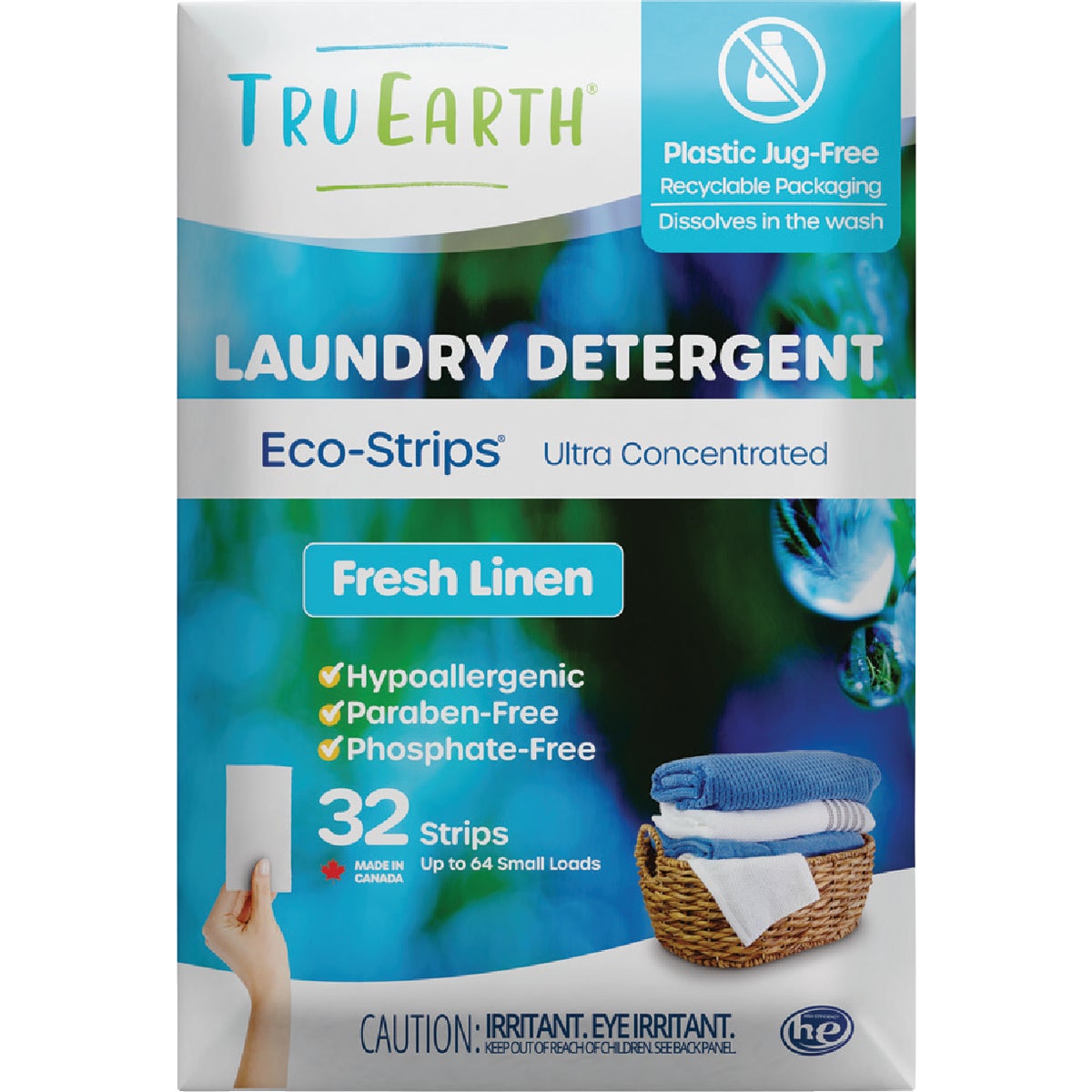 Tru Earth Eco-Strips Fresh Linen Laundry Detergent