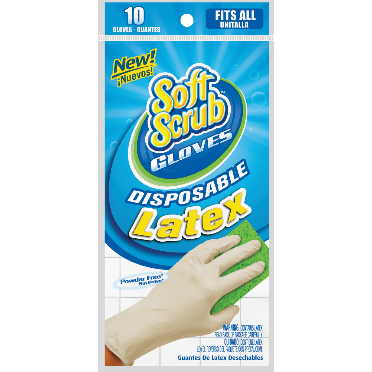 Soft Scrub 1 Size Fits All Latex Disposable Glove (10-Pack)