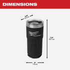 Milwaukee PACKOUT 20 Oz. Black Insulated Tumbler Image 4