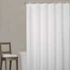 Zenna Home 70 In. x 72 In. Spa Waffle White Decorative Fabric Shower Curtain Image 2
