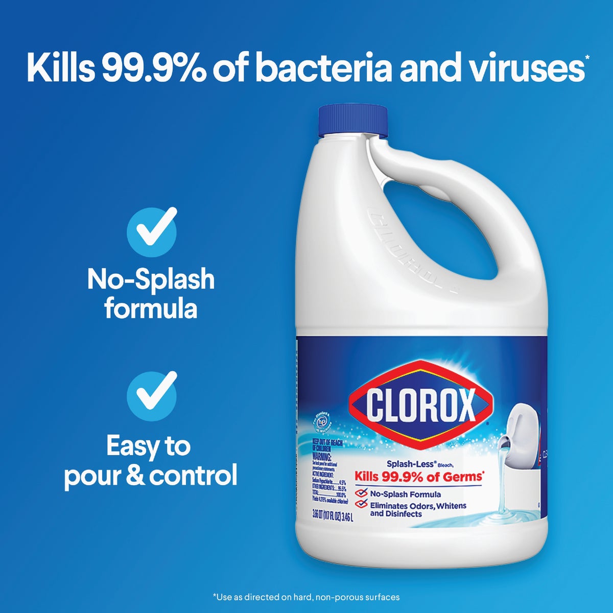 Clorox 117 Oz. Concentrated Splash-Less Liquid Bleach Image 5