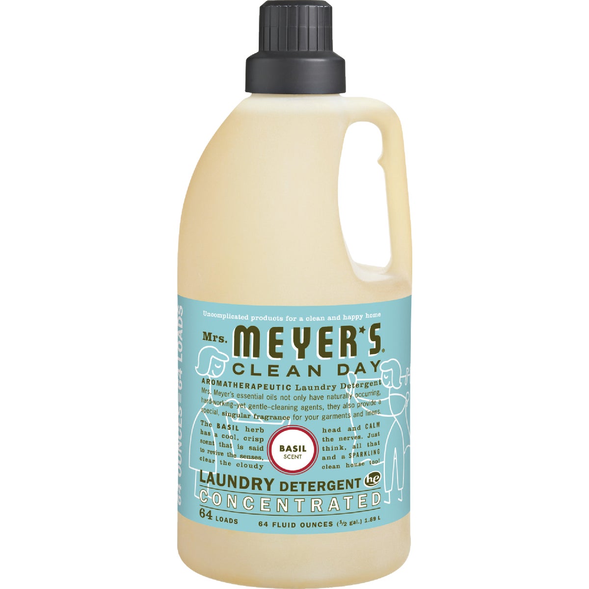 Mrs. Meyer's Clean Day 64 Oz. Basil Concentrated Laundry Detergent Image 1