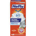 Hefty Ultra Strong 13 Gal. Scent Free Tall Kitchen White Trash Bag (40-Count) Image 1