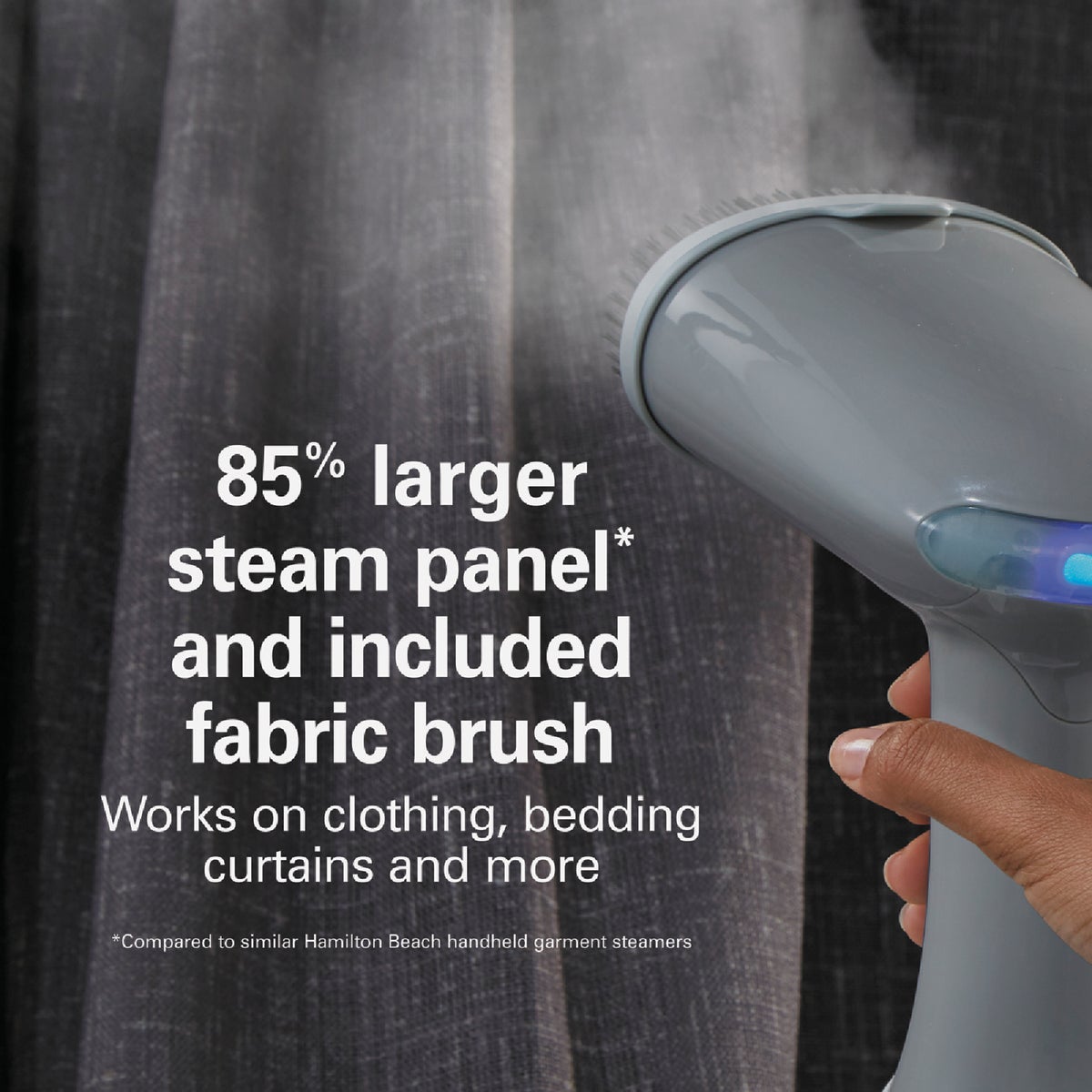 Hamilton Beach 1200W Gray Handheld Garment Steamer Image 8