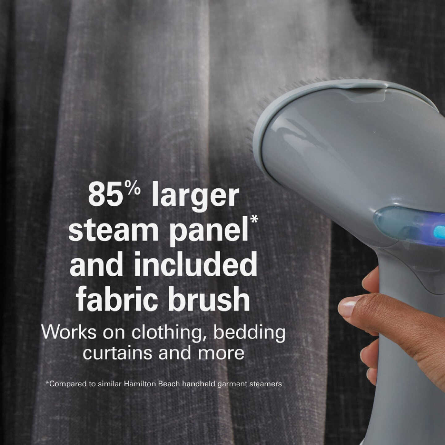 Hamilton Beach 1200W Gray Handheld Garment Steamer Image 8