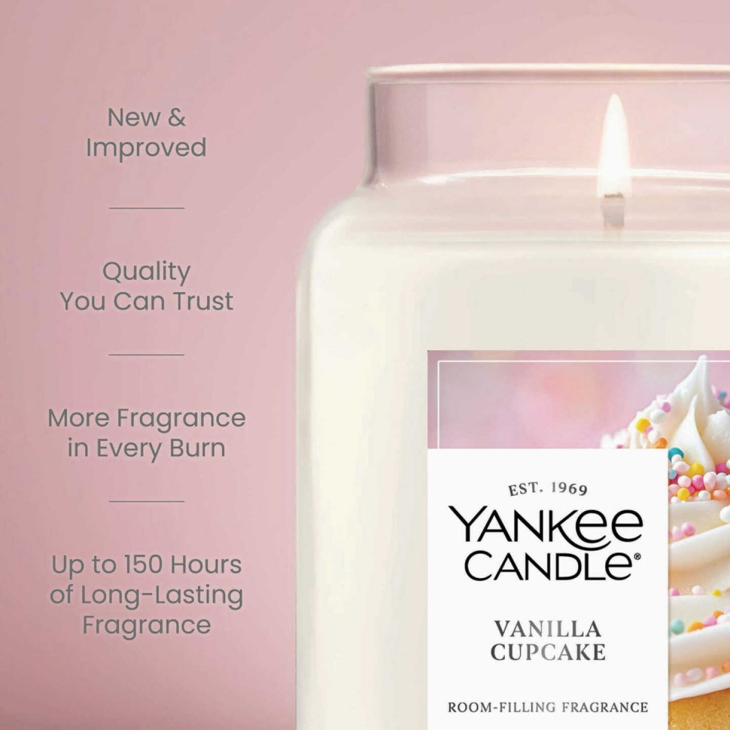 Yankee Candle 22 Oz. Vanilla Cupcake Large Jar Candle Image 4