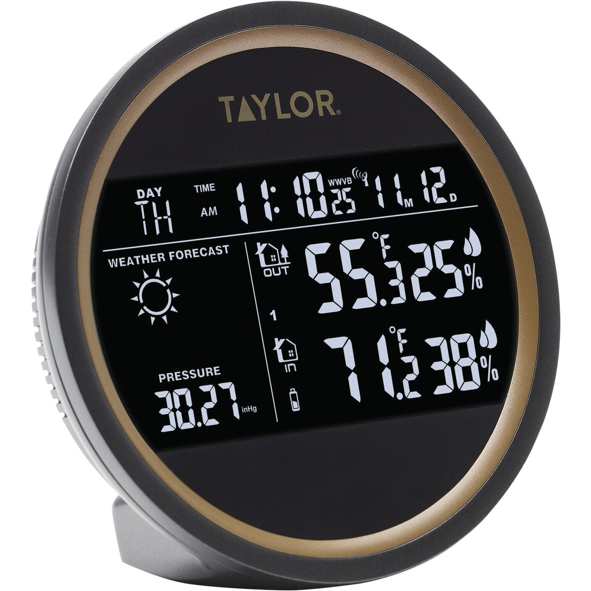 Taylor Digital Inside/Outside Round Weather Forecaster