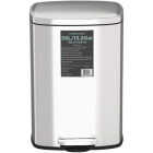 Ninestars 13.2 Gal. Stainless Steel Foot Pedal Trash Can Image 1