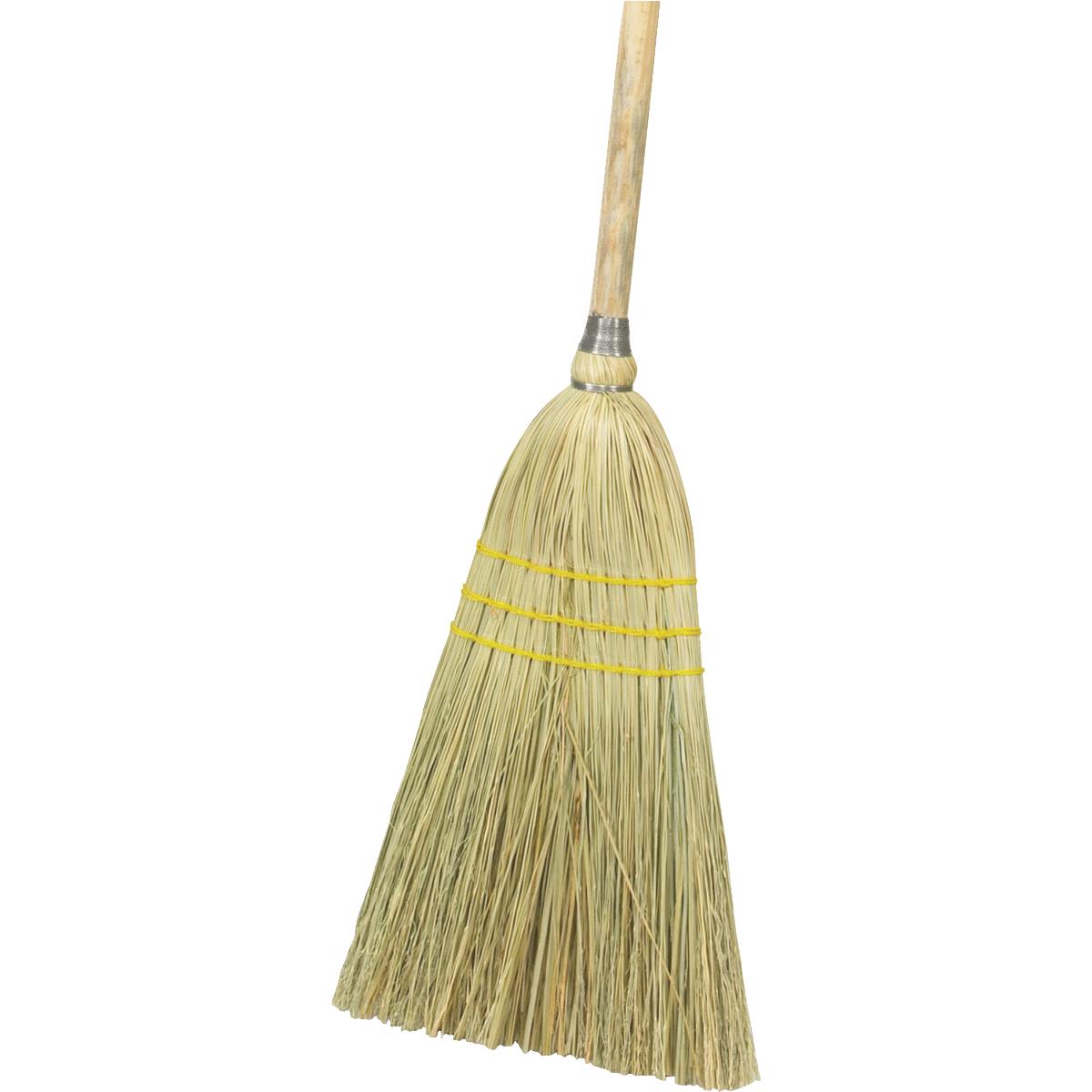 Liberty 42 In. House Corn Broom Natural Wood Handle