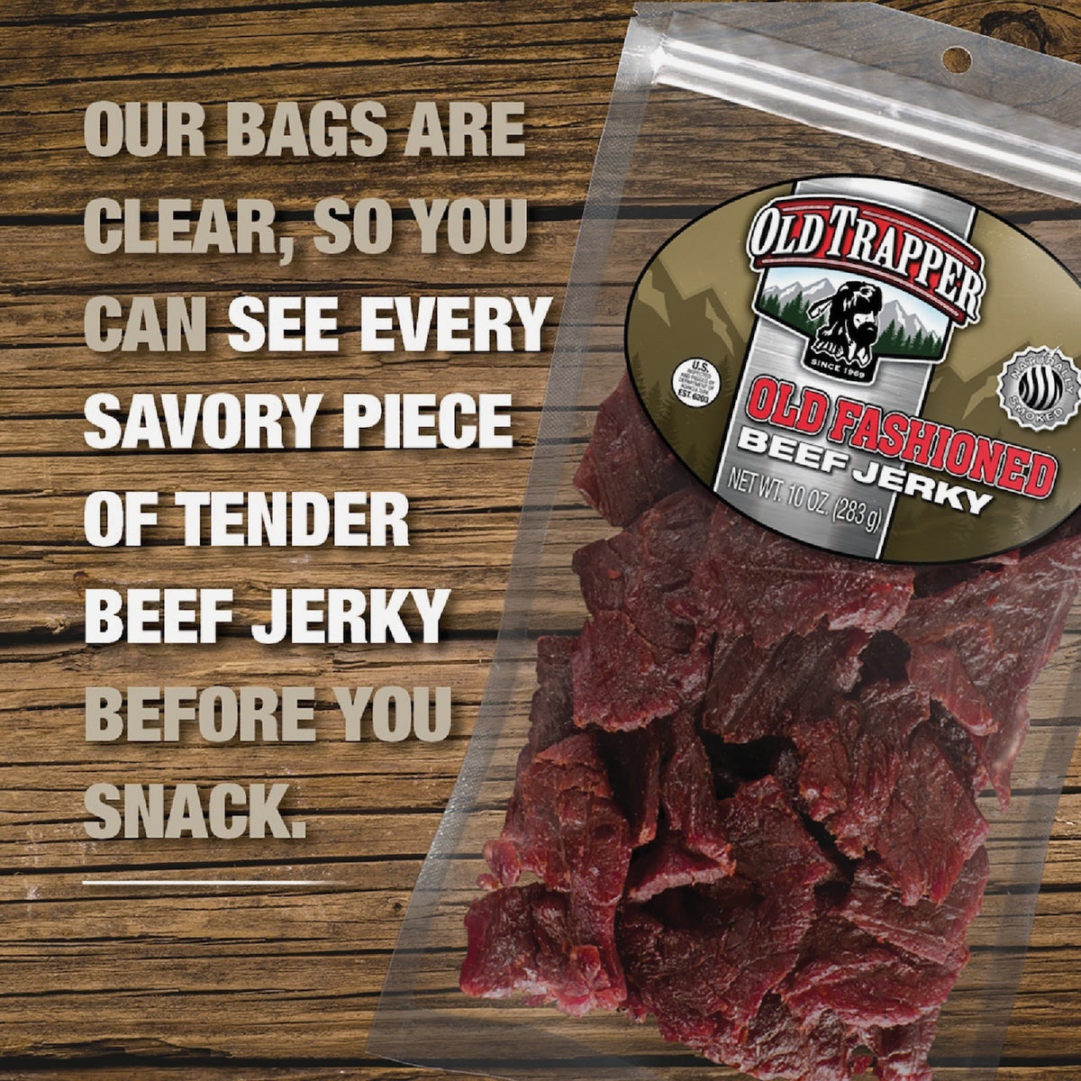 Old Trapper 10 Oz. Old Fashioned Beef Jerky Image 4