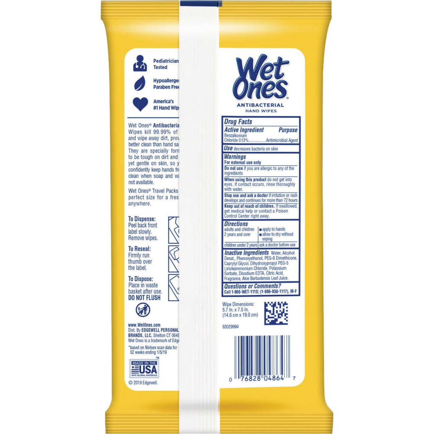 Wet Ones Tropical Splash Antibacterial Disinfectant Individual Hand Cleaning Wipes (20-Count) Image 5