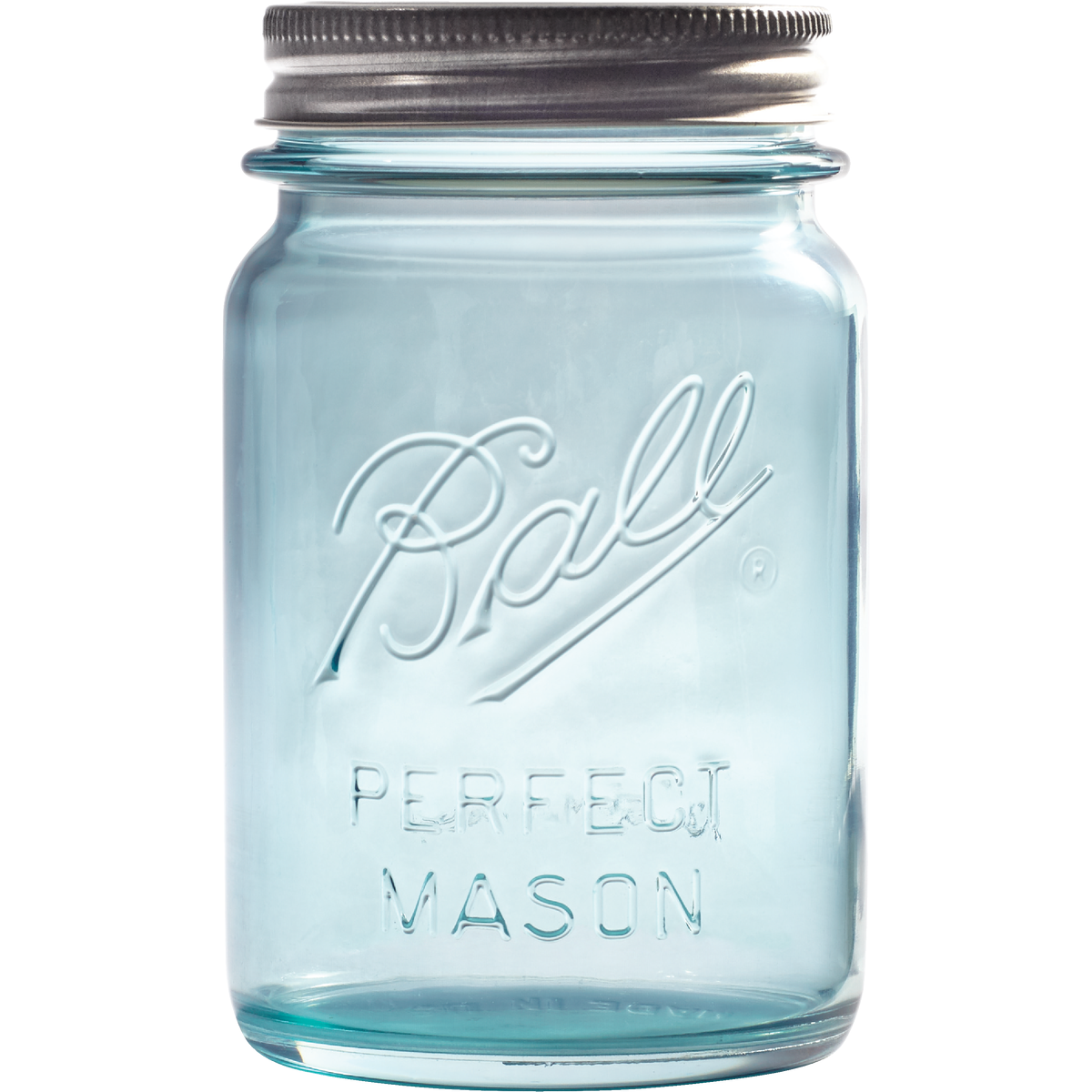 Ball 8 Oz. Regular Mouth Aqua Vintage Mason Jar (4-Count)