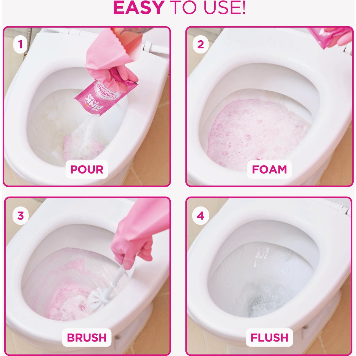 The Pink Stuff Miracle Power Foaming Toilet Cleaner (2-Pk.) Image 4
