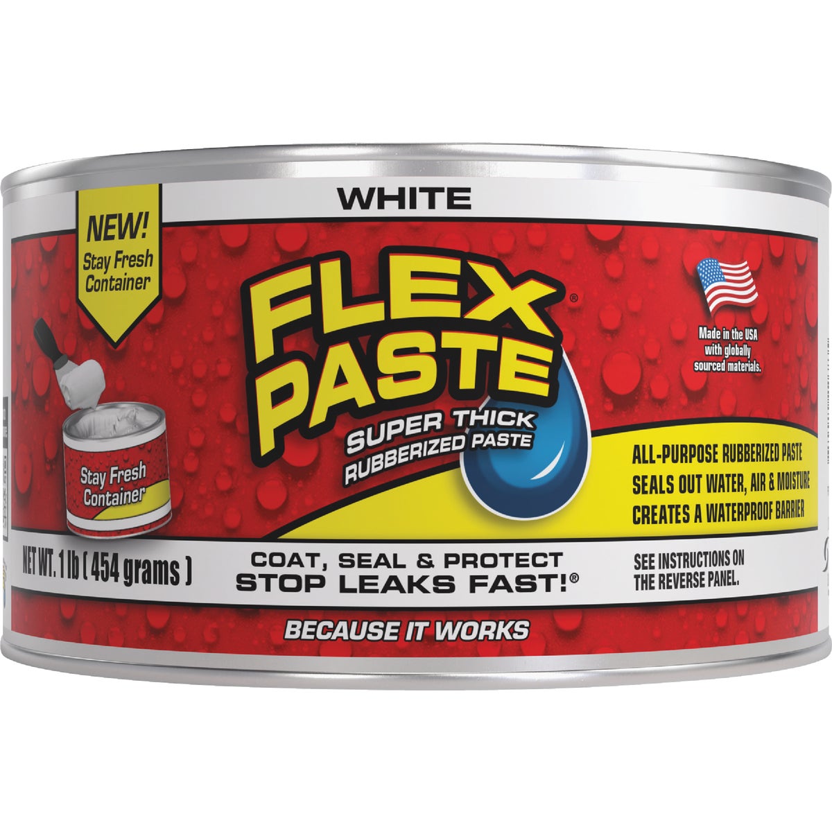 Flex Paste 1 Lb. Rubber Sealant, White