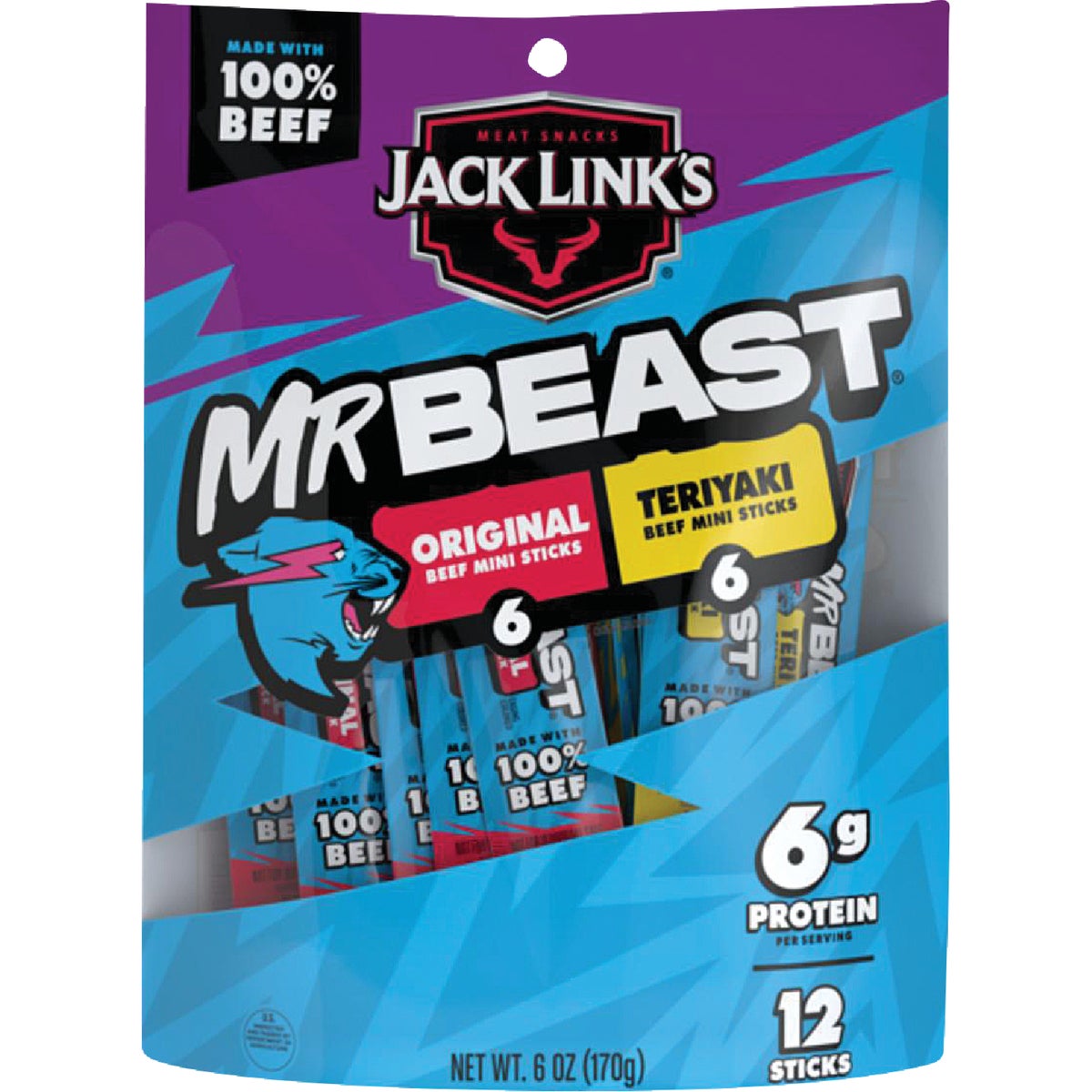 Jack Link's 6 Oz. Variety Pack of Original and Teriyaki Sticks (12-Pack)