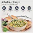 Gotham Steel 10 In. Hammered Cream Collection Fry Pan With Lid Image 3