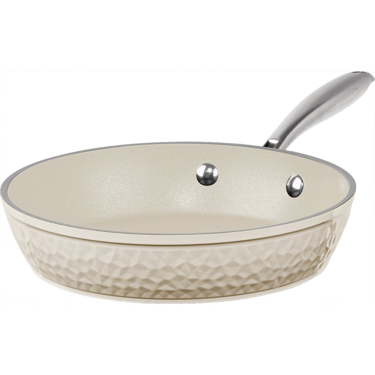 Gotham Steel 10 In. Hammered Cream Collection Fry Pan With Lid