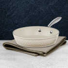 Gotham Steel 10 In. Hammered Cream Collection Fry Pan With Lid Image 2