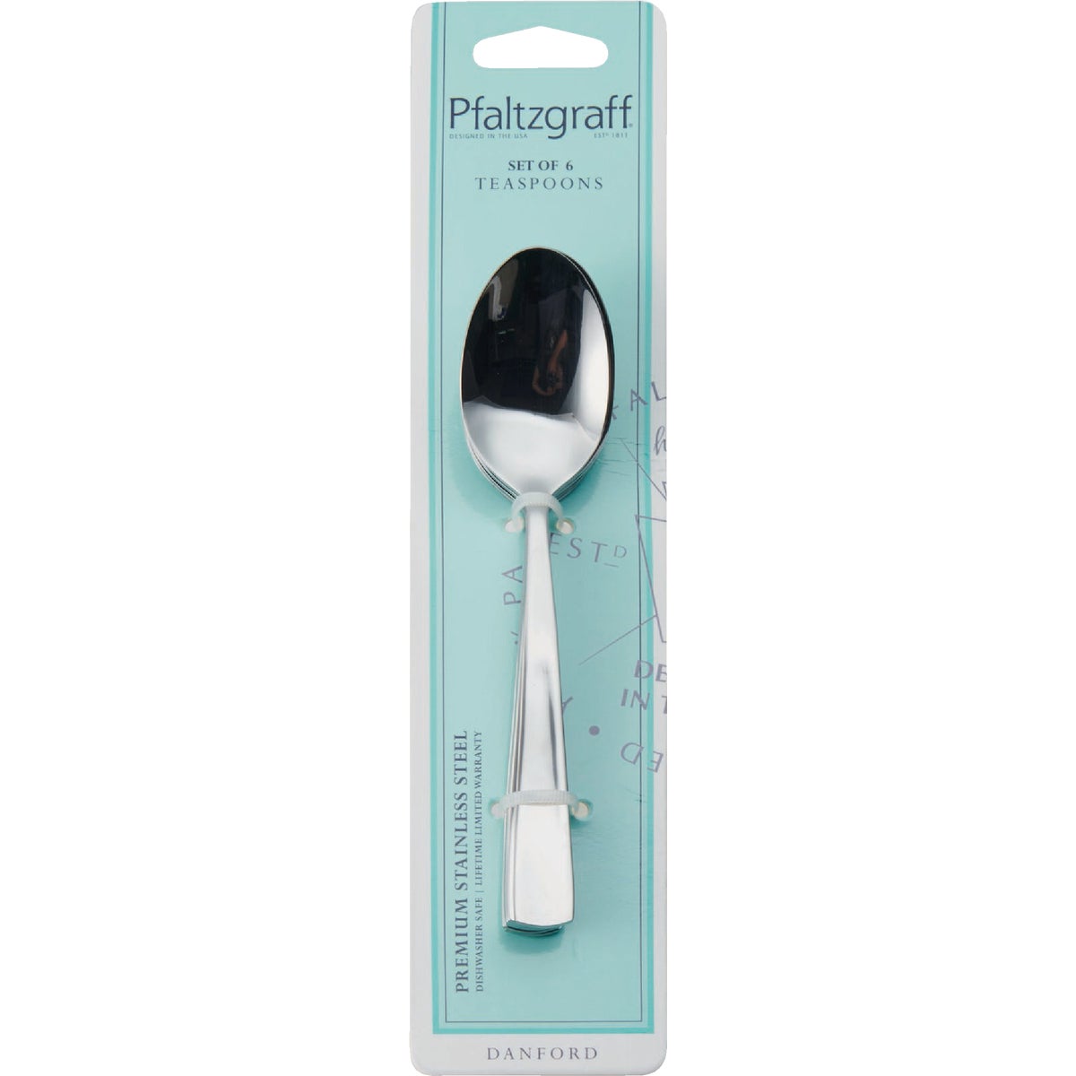 Pfaltzgraff Danford 18.0 Stainless Steel Teaspoon (6-Pack)