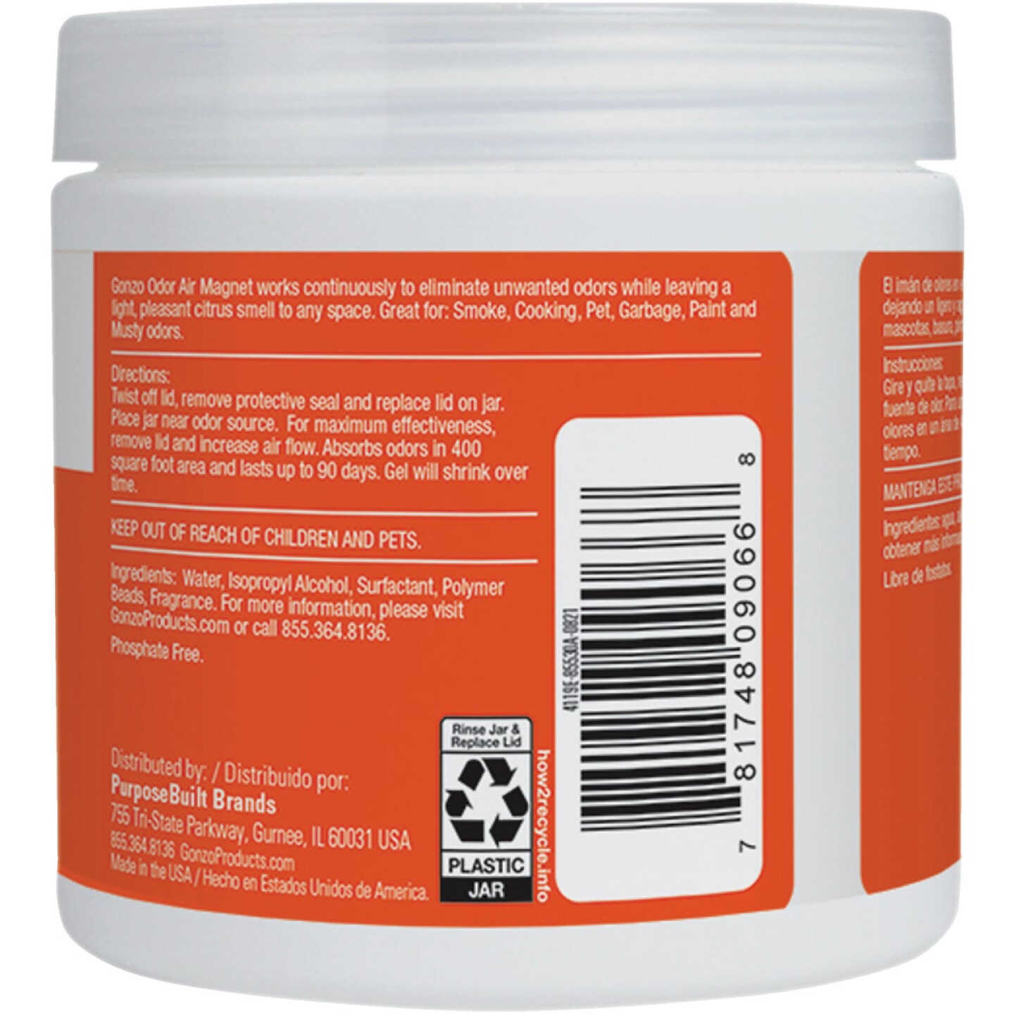 Gonzo Natural Magic 14 Oz. Citrus Gel Air Freshener Image 7