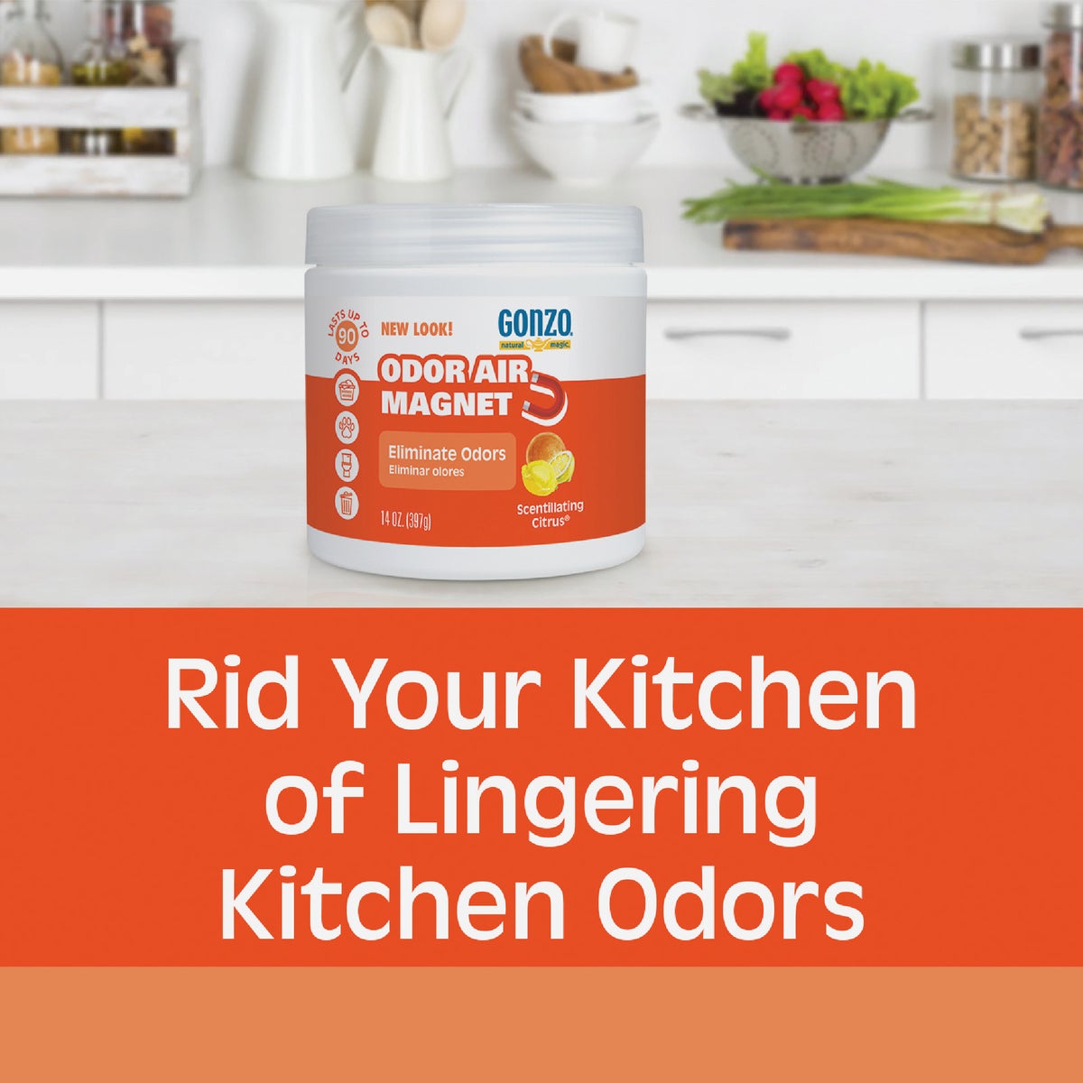 Gonzo Natural Magic 14 Oz. Citrus Gel Air Freshener Image 3