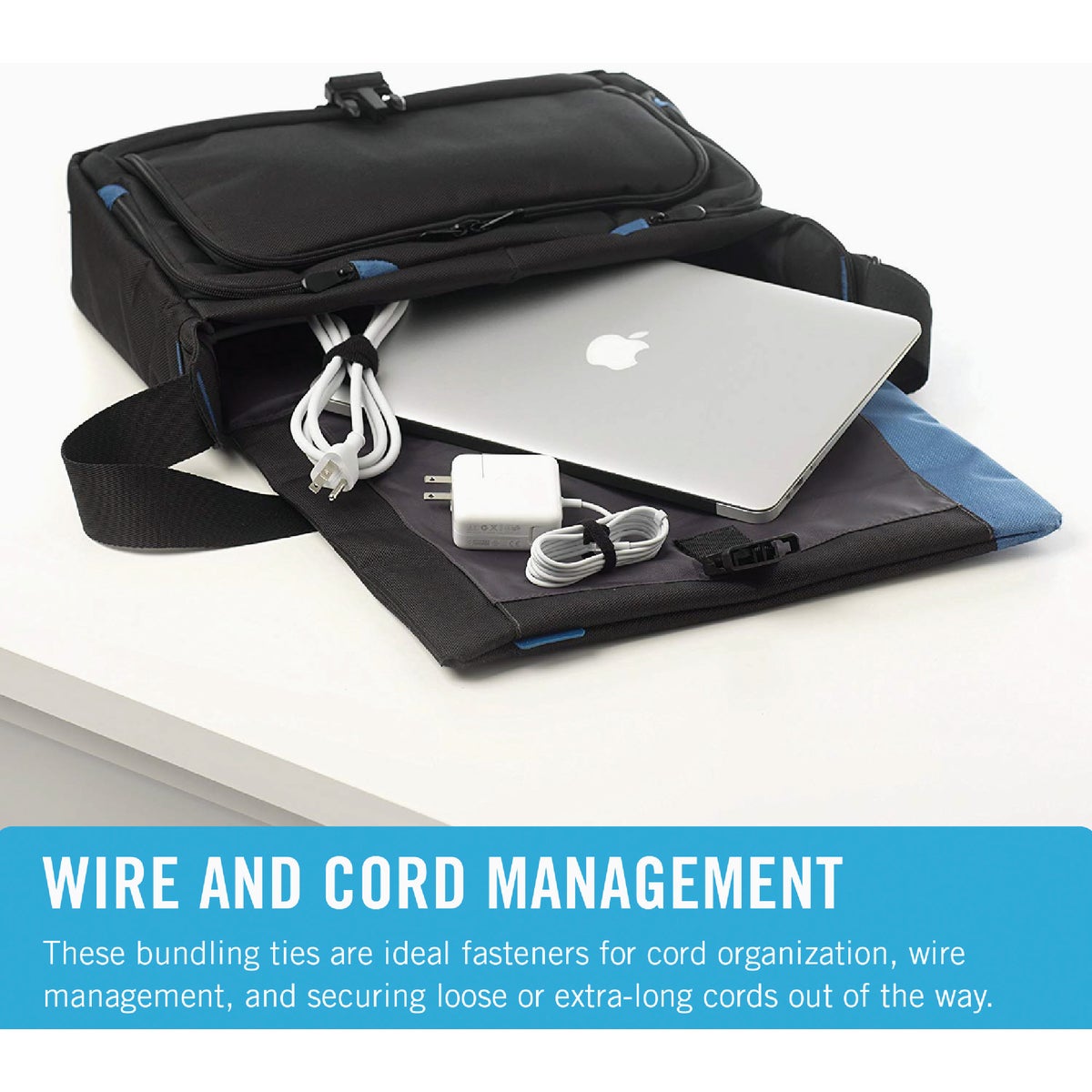 VELCRO Brand One-Wrap 1/2 In. x 8 In. Black Hook & Loop Tie (5 Ct.) Image 2