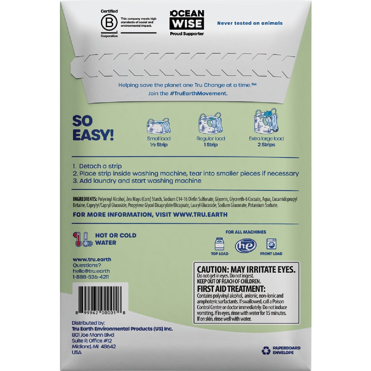 Tru Earth Eco-Strips Fragrance Free Laundry Detergent Image 4