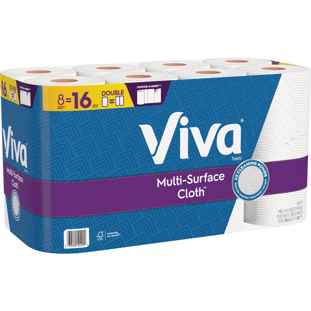 Viva Multi-Surface Cloth Paper Towels (8 Double Rolls) Image 3