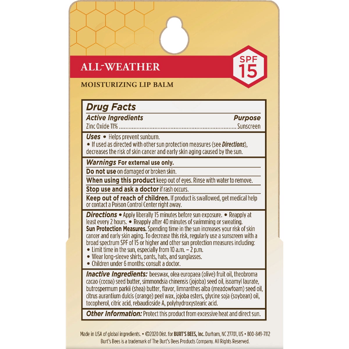 Burt's Bees All Weather SPF 15 Lip Balm (2-Pack) Image 6