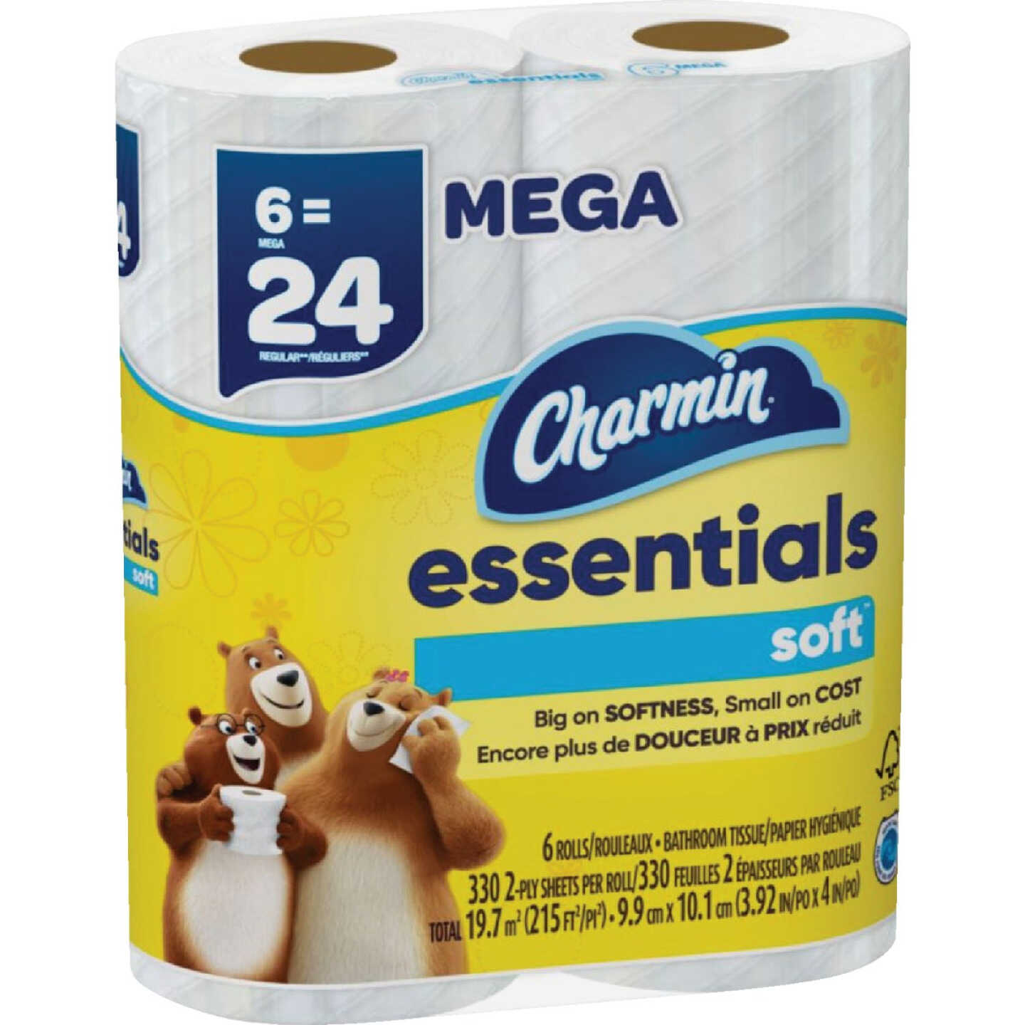 Charmin Essentials Soft Toilet Paper (6 Mega Rolls) Image 1