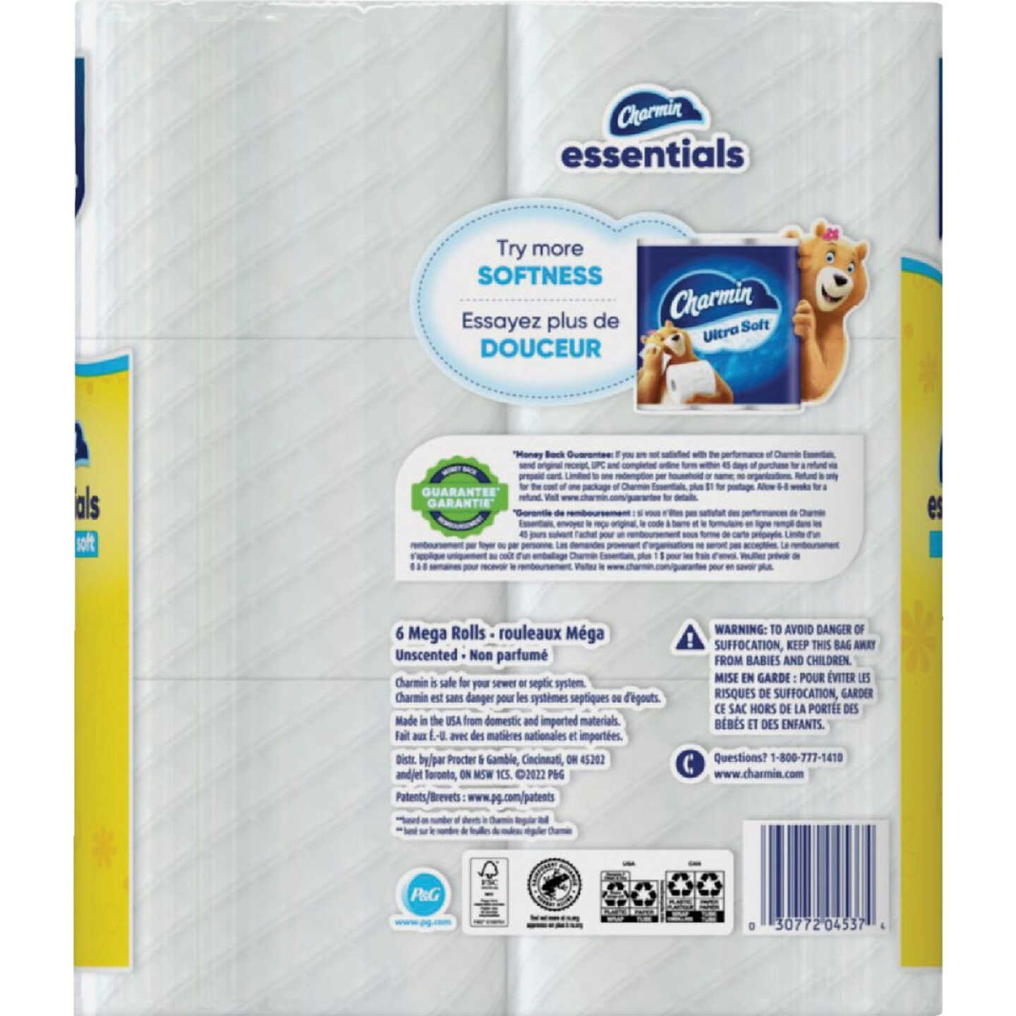 Charmin Essentials Soft Toilet Paper (6 Mega Rolls) Image 5