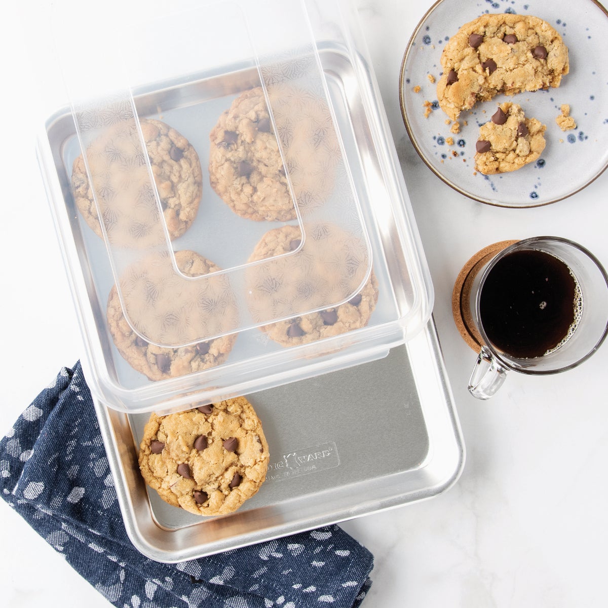 Nordic Ware Naturals Baker's 9.5 In. W. x 13 In. L. Quarter Sheet Baking Pan w/Lid Image 2