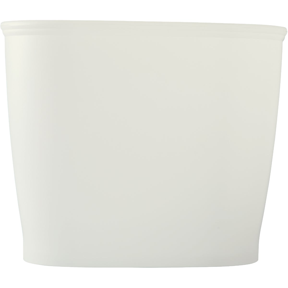 iDesign Kent 2 Gal. White Oval Wastebasket Image 3