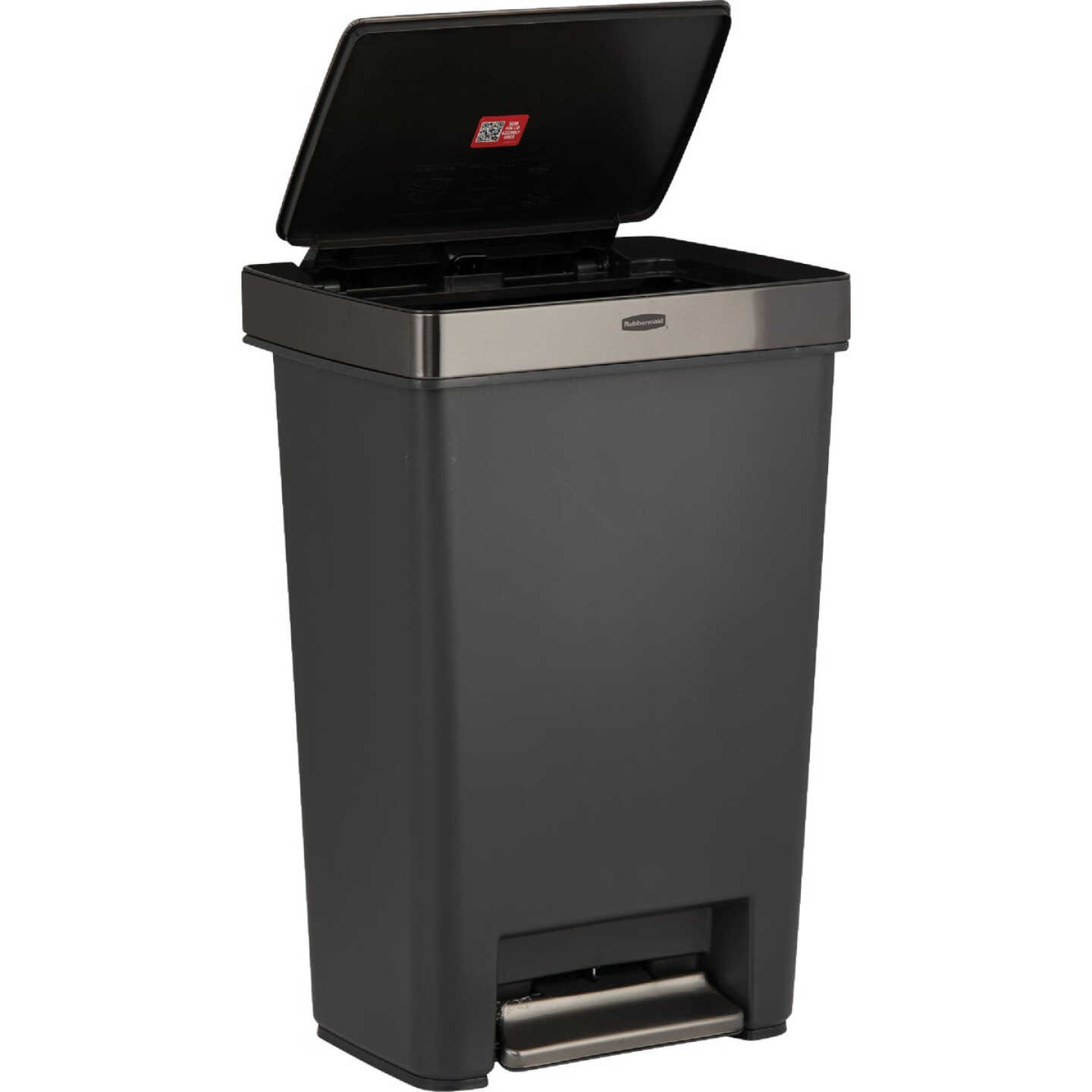 Rubbermaid 13 Gal. Premier Series IV Step-On Trash Can with Stainless Steel Lid Image 4