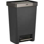 Rubbermaid 13 Gal. Premier Series IV Step-On Trash Can with Stainless Steel Lid Image 1