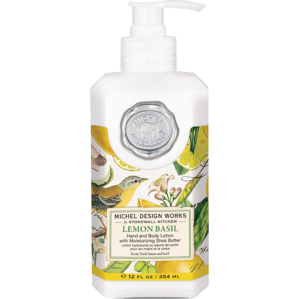 Michel Design Works 12 Oz. Lemon Basil Hand and Body Lotion