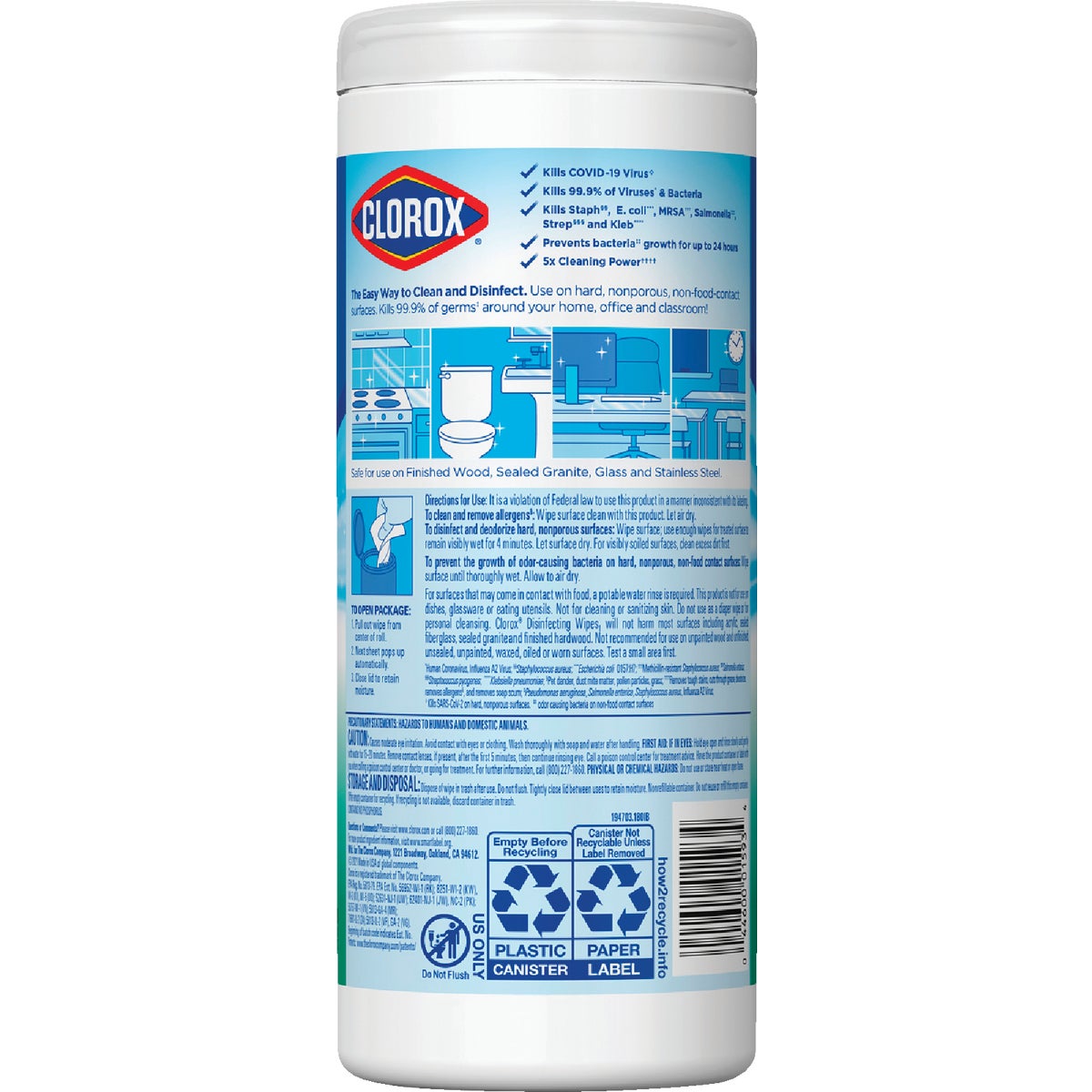 Clorox Fresh Scent Disinfecting Cleaning Wipes Tub (35-Count) Image 5